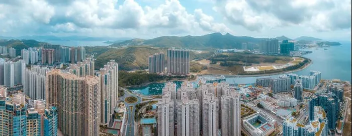 Framed Print : Aerial view panorama of Hong Kong and Kowloon City Framed Print : Aerial view panorama of Hong Kong and Kowloon City
