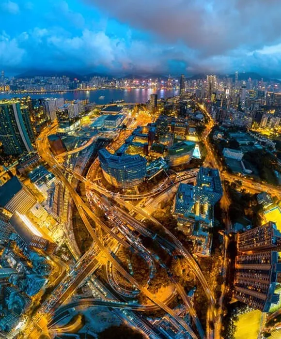 Framed Print : Aerial view panorama of Hong Kong and Kowloon City Framed Print : Aerial view panorama of Hong Kong and Kowloon City