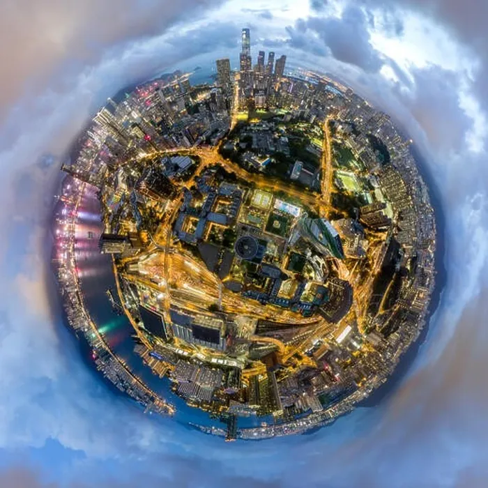 Framed Print : Aerial view panorama of Hong Kong and Kowloon City Framed Print : Aerial view panorama of Hong Kong and Kowloon City