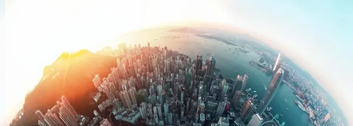 Framed Print : Aerial view panorama of Hong Kong and Kowloon City Framed Print : Aerial view panorama of Hong Kong and Kowloon City