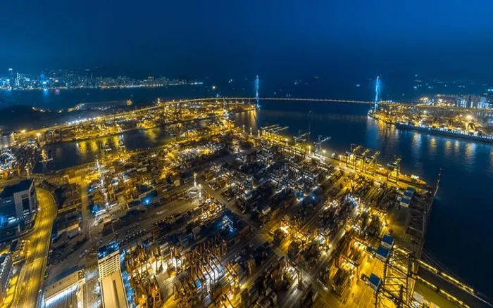 Framed Print : Aerial view panorama of Hong Kong and Kowloon City