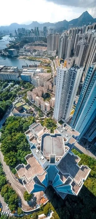 Framed Print : Aerial view panorama of Hong Kong and Kowloon City Framed Print : Aerial view panorama of Hong Kong and Kowloon City