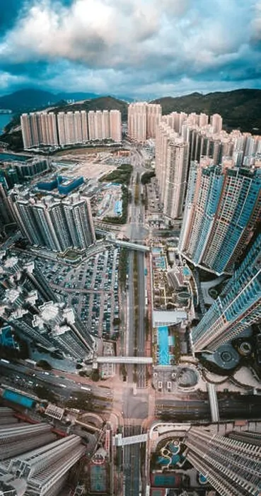Framed Print : Aerial view panorama of Hong Kong and Kowloon City Framed Print : Aerial view panorama of Hong Kong and Kowloon City