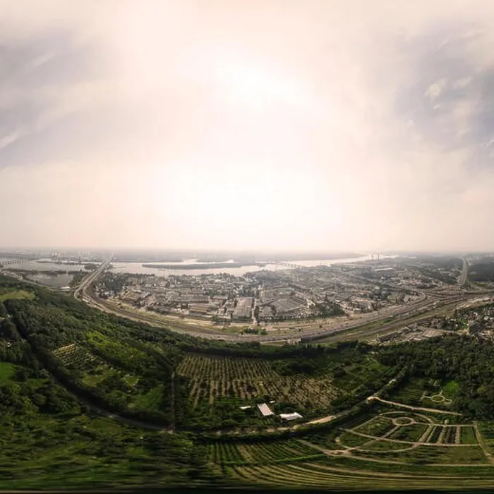 Framed Print : Aerial view Panorama of Kiev city above the National Botanical Garden Framed Print : Aerial view Panorama of Kiev city above the National Botanical Garden