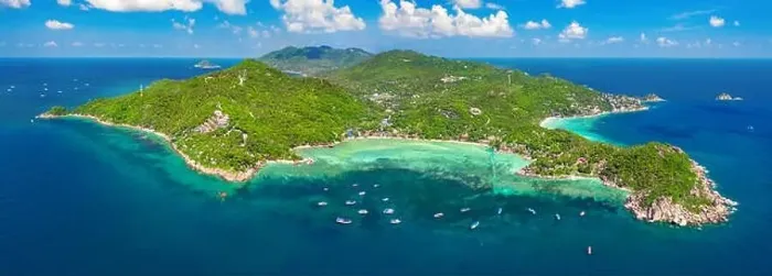 Framed Print : Aerial view panorama koh Tao, Thailand Framed Print : Aerial view panorama koh Tao, Thailand