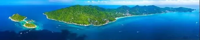 Framed Print : Aerial view panorama koh Tao, Thailand Framed Print : Aerial view panorama koh Tao, Thailand