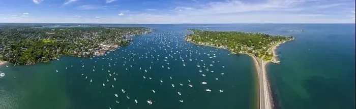 Framed Print : Aerial view panorama of Marblehead Neck and Marblehead Harbor in town of Marblehead, Massachusetts MA, USA Framed Print : Aerial view panorama of Marblehead Neck and Marblehead Harbor in town of Marblehead, Massachusetts MA, USA