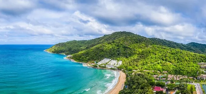 Framed Print : aerial view panorama Phromthep cape and wind tubine viewpoint Framed Print : aerial view panorama Phromthep cape and wind tubine viewpoint