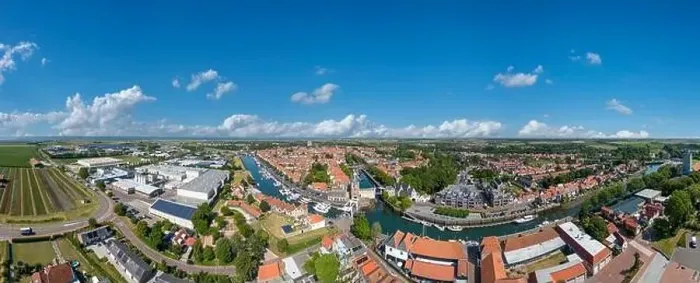 Framed Print : Aerial view, panoramic view with overall view of the city, Zierikzee, Zeeland, Netherlands, Europe Framed Print : Aerial view, panoramic view with overall view of the city, Zierikzee, Zeeland, Netherlands, Europe