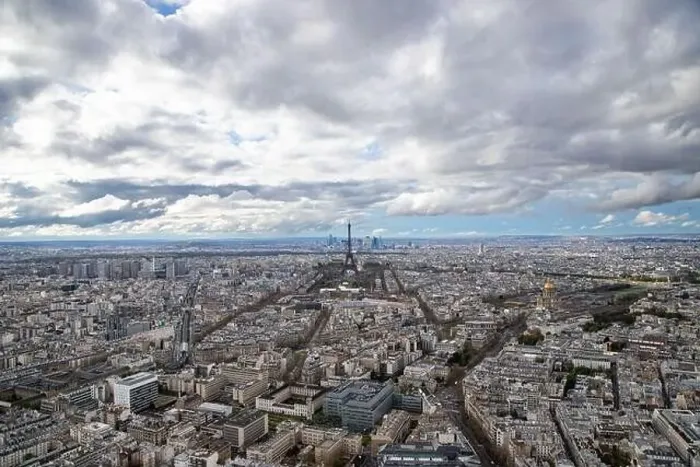 Framed Print : aerial view of Paris with Eiffel Tower France Framed Print : aerial view of Paris with Eiffel Tower France