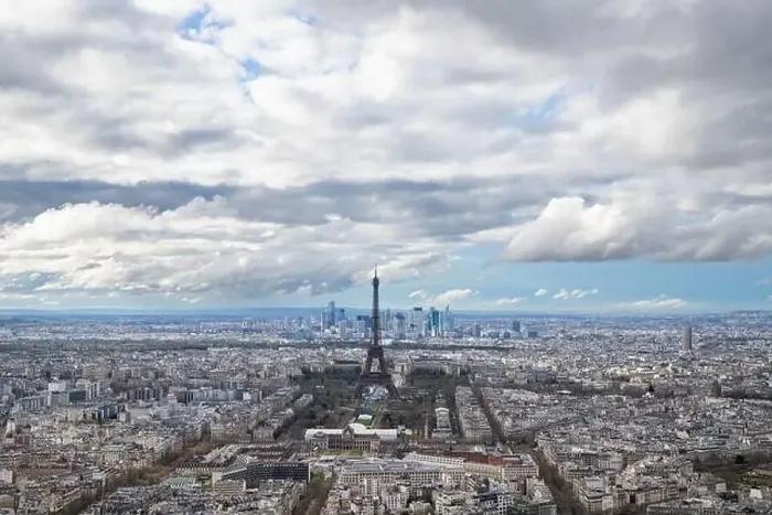 Framed Print : aerial view of Paris with Eiffel Tower France Framed Print : aerial view of Paris with Eiffel Tower France