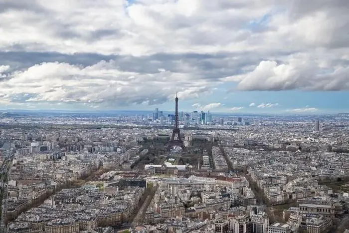 Framed Print : aerial view of Paris with Eiffel Tower France Framed Print : aerial view of Paris with Eiffel Tower France