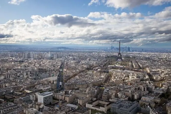 Framed Print : aerial view of Paris with Eiffel Tower France Framed Print : aerial view of Paris with Eiffel Tower France
