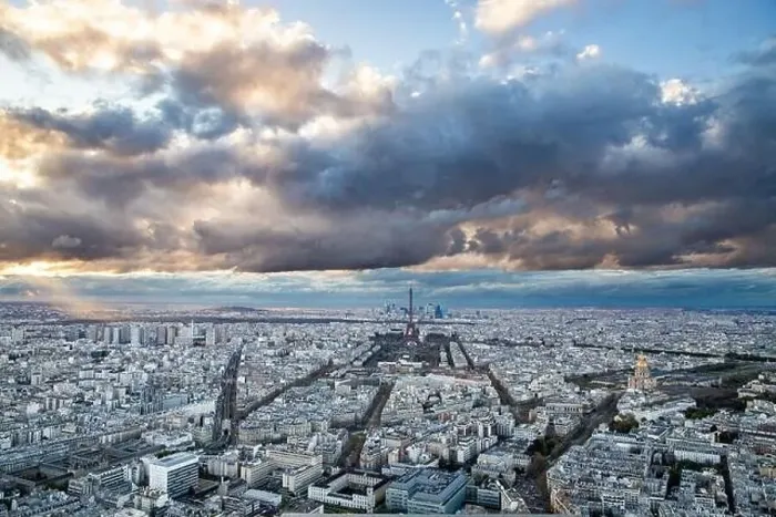 Framed Print : aerial view of Paris with Eiffel Tower France Framed Print : aerial view of Paris with Eiffel Tower France