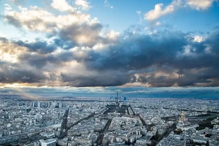 Framed Print : aerial view of Paris with Eiffel Tower France Framed Print : aerial view of Paris with Eiffel Tower France