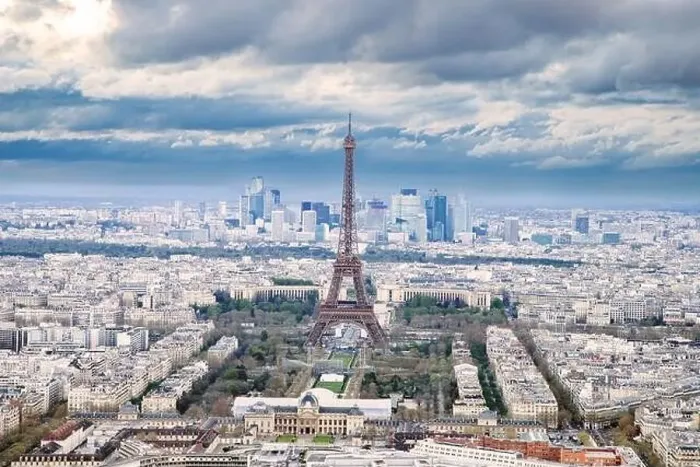 Framed Print : aerial view of Paris with Eiffel Tower France Framed Print : aerial view of Paris with Eiffel Tower France