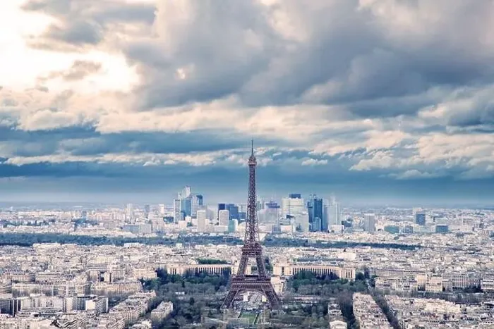 Framed Print : aerial view of Paris with Eiffel Tower France Framed Print : aerial view of Paris with Eiffel Tower France