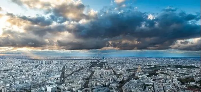 Framed Print : aerial view of Paris with Eiffel Tower France Framed Print : aerial view of Paris with Eiffel Tower France