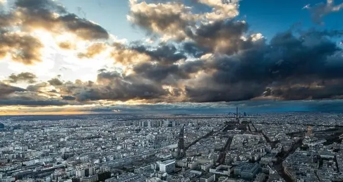 Framed Print : aerial view of Paris with Eiffel Tower France Framed Print : aerial view of Paris with Eiffel Tower France