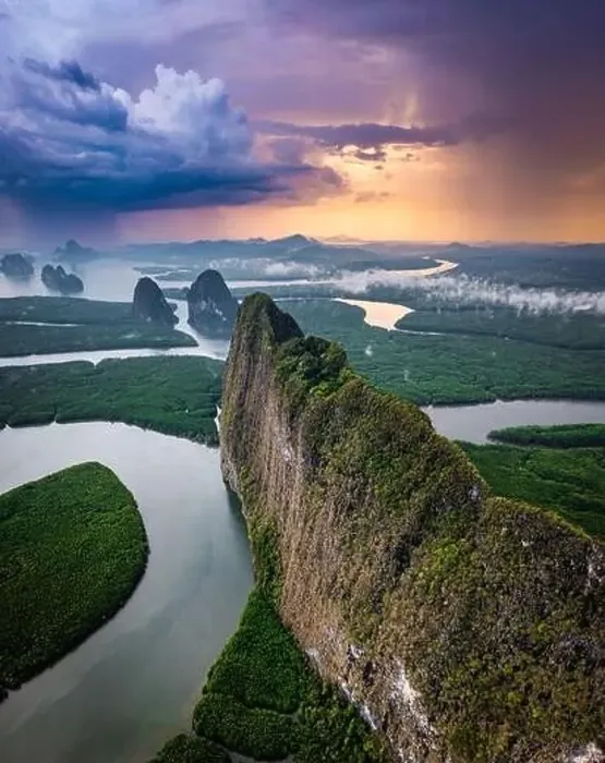 Framed Print : Aerial view of Phang Nga bay, Thailand Framed Print : Aerial view of Phang Nga bay, Thailand