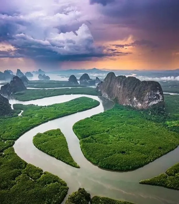 Framed Print : Aerial view of Phang Nga bay, Thailand Framed Print : Aerial view of Phang Nga bay, Thailand