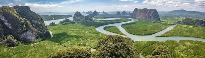 Framed Print : Aerial view of Phang Nga bay, Thailand Framed Print : Aerial view of Phang Nga bay, Thailand