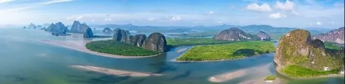 Framed Print : Aerial view of Phang Nga bay, Thailand Framed Print : Aerial view of Phang Nga bay, Thailand