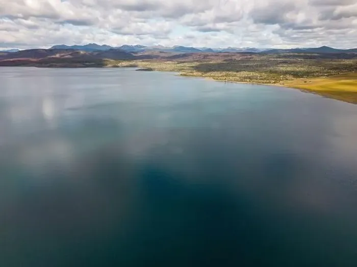 Framed Print : Aerial view of picturesque Lago Yehuin on the island Tierra del Fuego, Argentina, South America Framed Print : Aerial view of picturesque Lago Yehuin on the island Tierra del Fuego, Argentina, South America