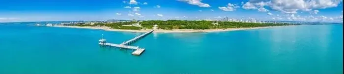 Framed Print : Aerial view of the pier of Burgas in Bulgaria Framed Print : Aerial view of the pier of Burgas in Bulgaria