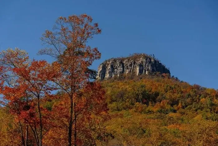 Framed Print : Aerial View Pilot Mountain In The U.S. State Of North Carolina Framed Print : Aerial View Pilot Mountain In The U.S. State Of North Carolina