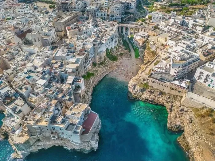 Framed Print : Aerial view of Polignano a mare city. Puglia. Italy Framed Print : Aerial view of Polignano a mare city. Puglia. Italy