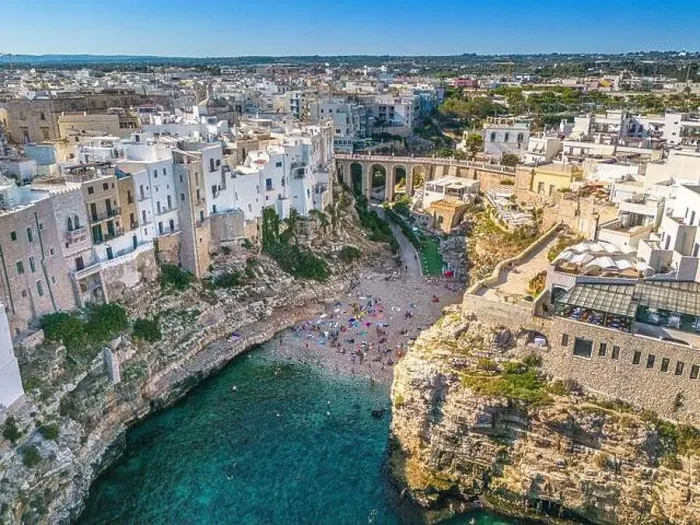 Framed Print : Aerial view of Polignano a mare city. Puglia. Italy Framed Print : Aerial view of Polignano a mare city. Puglia. Italy