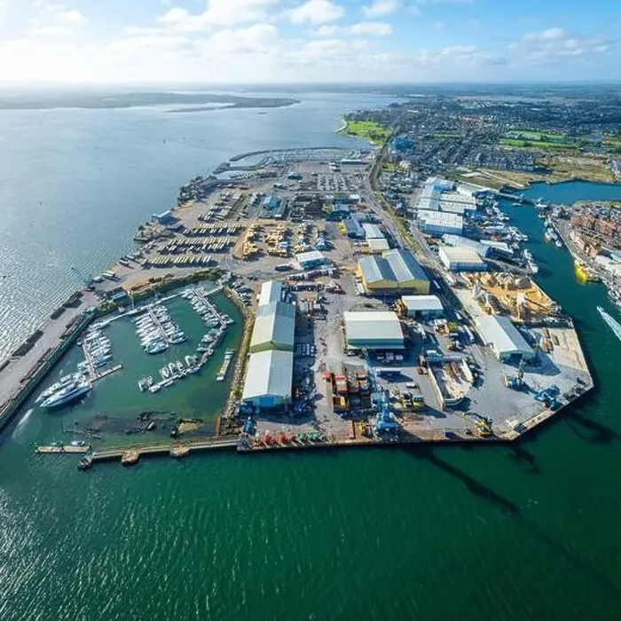 Framed Print : Aerial view of Poole, a coastal town in Dorset Framed Print : Aerial view of Poole, a coastal town in Dorset