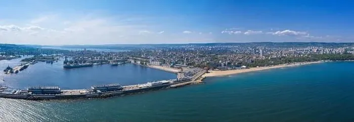 Framed Print : Aerial view of the port of Varna in Bulgaria Framed Print : Aerial view of the port of Varna in Bulgaria