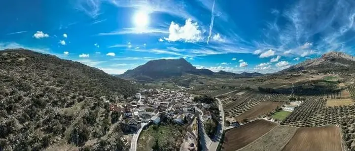 Framed Print : aerial view of the pretty white village of Alfarnatejo in the province of Malaga, Andalusia Framed Print : aerial view of the pretty white village of Alfarnatejo in the province of Malaga, Andalusia