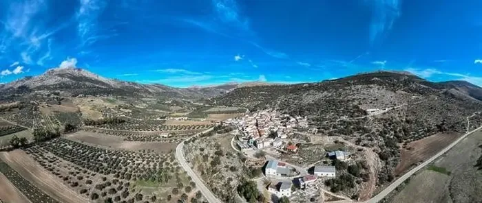 Framed Print : aerial view of the pretty white village of Alfarnatejo in the province of Malaga, Andalusia Framed Print : aerial view of the pretty white village of Alfarnatejo in the province of Malaga, Andalusia