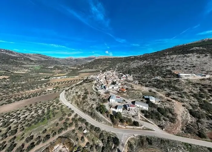 Framed Print : aerial view of the pretty white village of Alfarnatejo in the province of Malaga, Andalusia Framed Print : aerial view of the pretty white village of Alfarnatejo in the province of Malaga, Andalusia