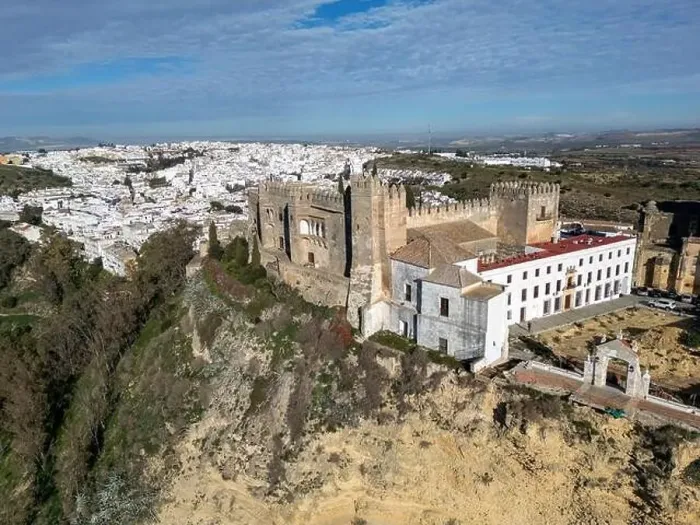 Framed Print : aerial view of the pretty white village of Arcos de la Frontera in the province of Cadiz, Andalusia Framed Print : aerial view of the pretty white village of Arcos de la Frontera in the province of Cadiz, Andalusia