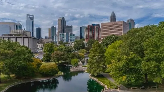 Framed Print : Aerial View Of The Queen City, Charlotte North Carolina Framed Print : Aerial View Of The Queen City, Charlotte North Carolina
