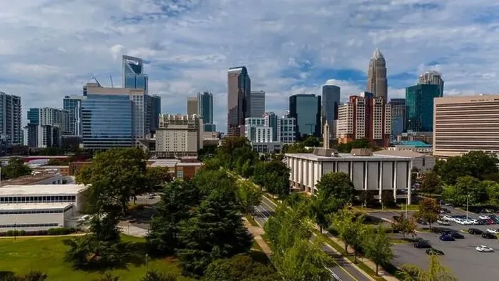Framed Print : Aerial View Of The Queen City, Charlotte North Carolina Framed Print : Aerial View Of The Queen City, Charlotte North Carolina