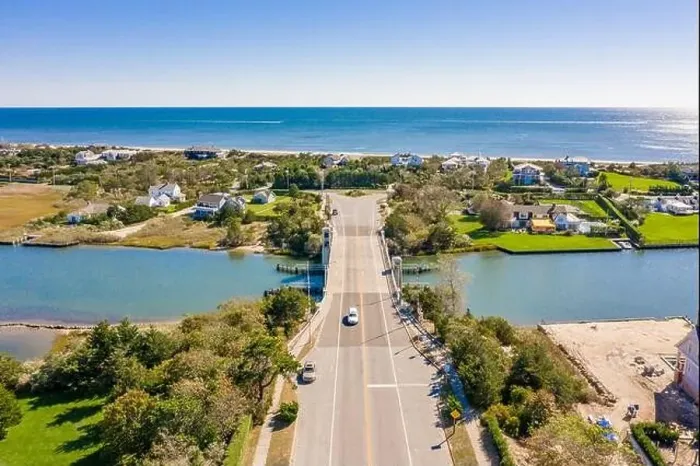 Framed Print : Aerial view of Quogue Bridge