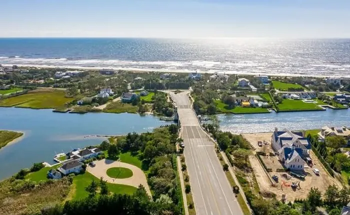 Framed Print : Aerial view of the Quogue Bridge in Quogue, NY Framed Print : Aerial view of the Quogue Bridge in Quogue, NY