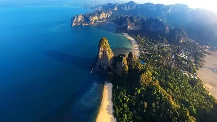 Framed Print : Aerial view of Railay beach in Krabi, Thailand Framed Print : Aerial view of Railay beach in Krabi, Thailand