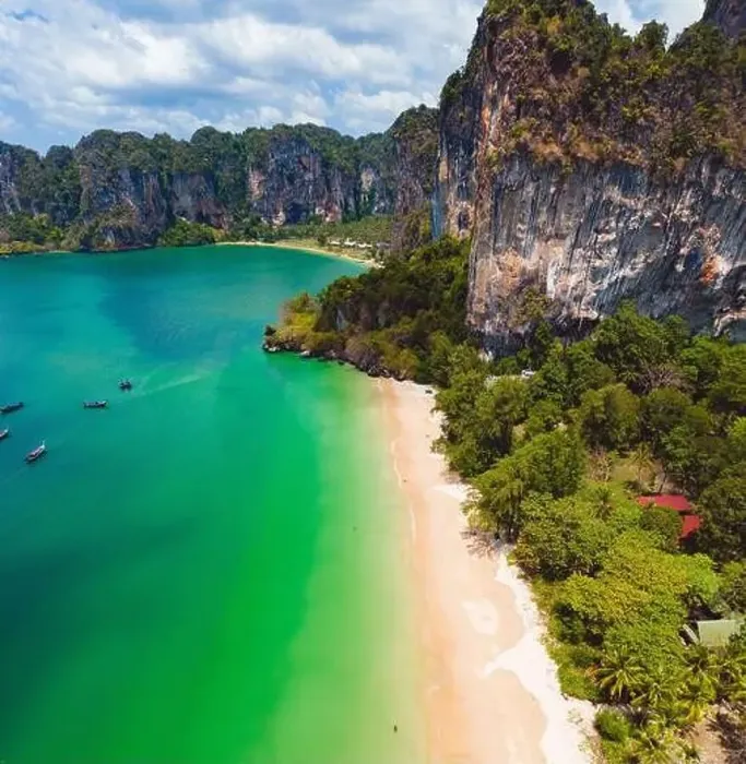 Framed Print : Aerial view of Railay and Phra nang Cave Beach in Krabi, Thailand Framed Print : Aerial view of Railay and Phra nang Cave Beach in Krabi, Thailand