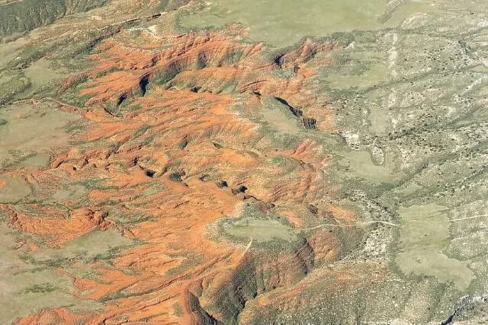 Framed Print : Aerial view of Red Rock Formations Framed Print : Aerial view of Red Rock Formations