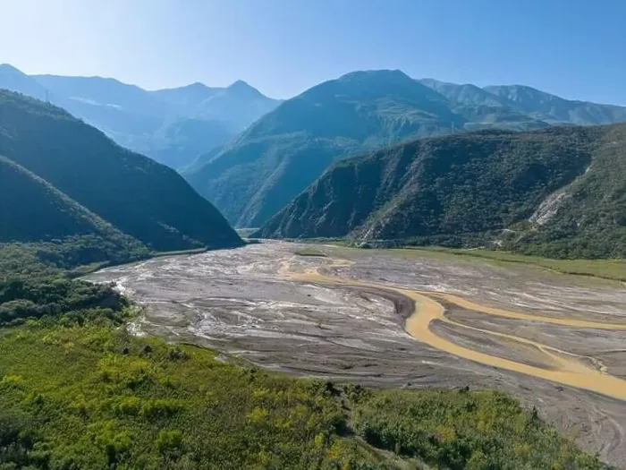 Framed Print : Aerial view of the remote Rio Sacambaya landscape with a huge riverbed Framed Print : Aerial view of the remote Rio Sacambaya landscape with a huge riverbed