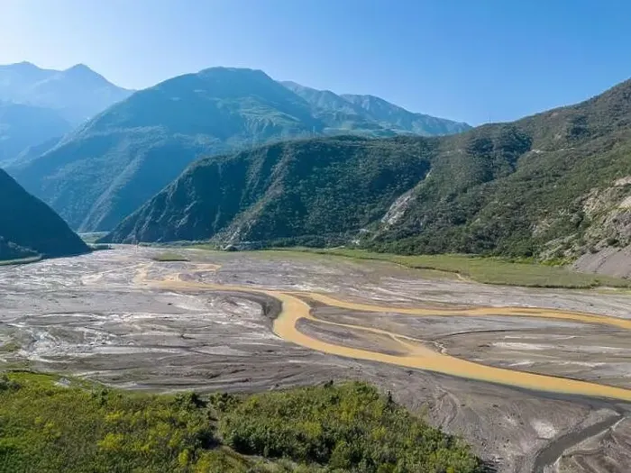 Framed Print : Aerial view of the remote Rio Sacambaya landscape with a huge riverbed Framed Print : Aerial view of the remote Rio Sacambaya landscape with a huge riverbed