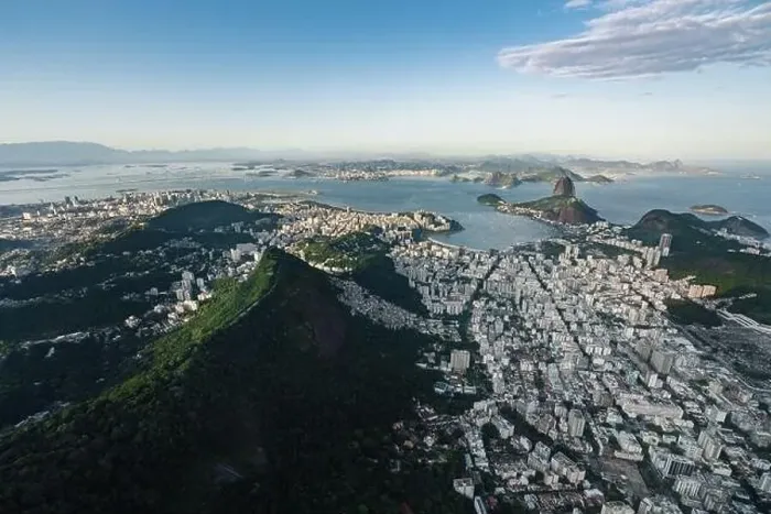 Framed Print : Aerial view of Rio with Sugarloaf Mountain and Guanabara Bay - Rio de Janeiro, Brazil Framed Print : Aerial view of Rio with Sugarloaf Mountain and Guanabara Bay - Rio de Janeiro, Brazil