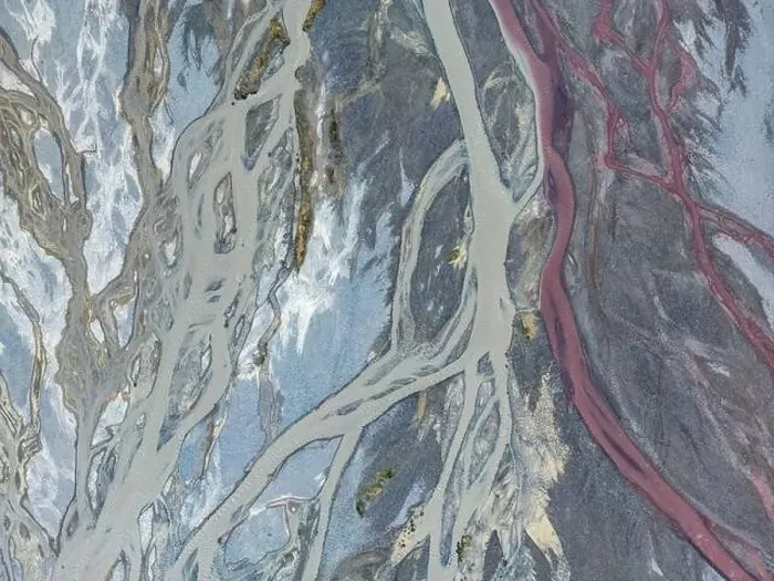 Framed Print : Aerial view of rivers and creeks flowing to Embalse de Yeso in Cajon del Maipo near Santiago de Chile Framed Print : Aerial view of rivers and creeks flowing to Embalse de Yeso in Cajon del Maipo near Santiago de Chile