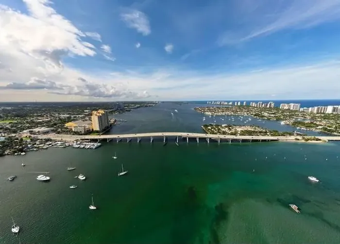 Framed Print : An aerial view of Riviera Beach in Florida, USA Framed Print : An aerial view of Riviera Beach in Florida, USA